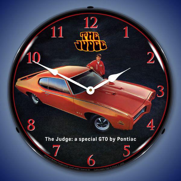1969 GTO Judge Backlit LED Clock-LED Clocks-Grease Monkey Garage