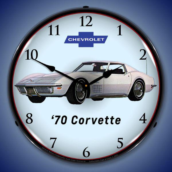 1970 Corvette Backlit LED Clock-LED Clocks-Grease Monkey Garage