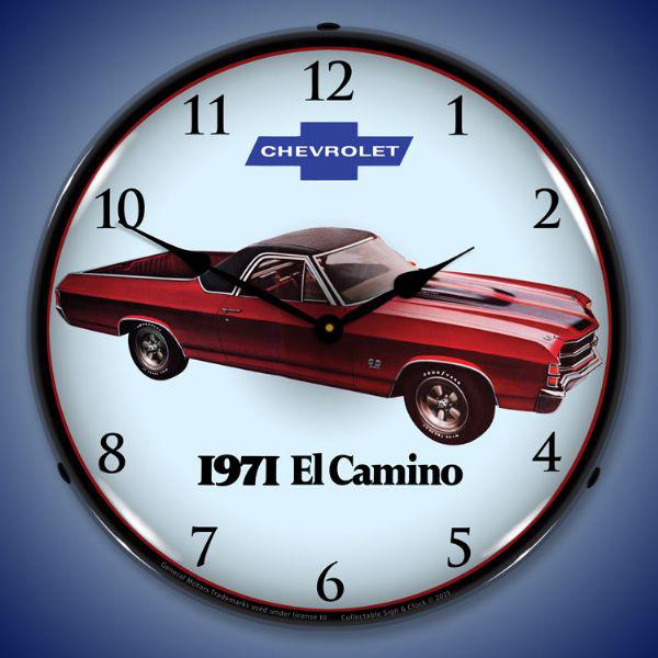 1971 El Camino Backlit LED Clock-LED Clocks-Grease Monkey Garage