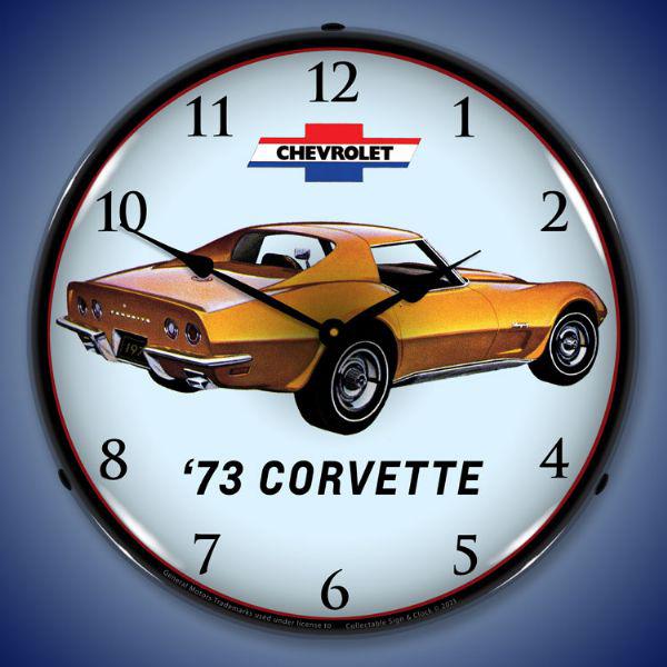 1973 Corvette Backlit LED Clock-LED Clocks-Grease Monkey Garage