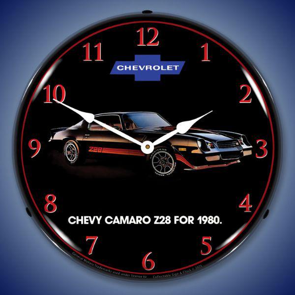 1980 Z28 Camaro Backlit LED Clock-LED Clocks-Grease Monkey Garage