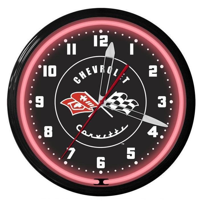 20" Corvette 1953 Premium Neon Clock-Neon Clock-Grease Monkey Garage