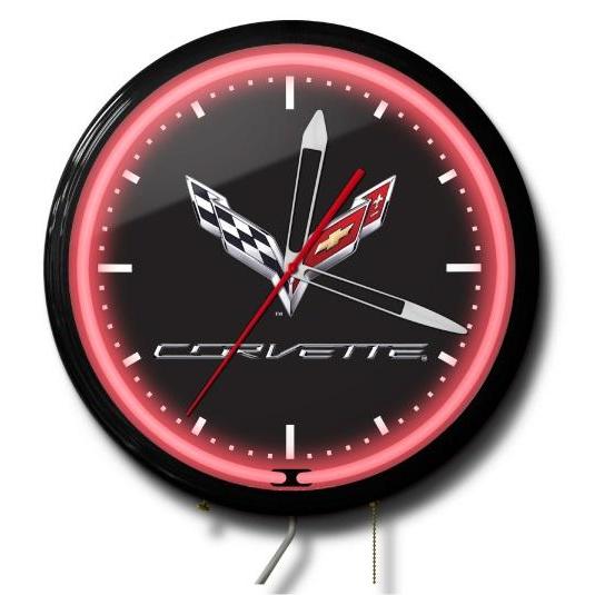 20" Corvette C7 Premium Neon Clock-Neon Clock-Grease Monkey Garage