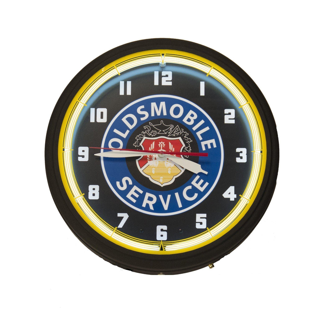 20" Oldsmobile Service Premium Neon Clock-Neon Clock-Grease Monkey Garage