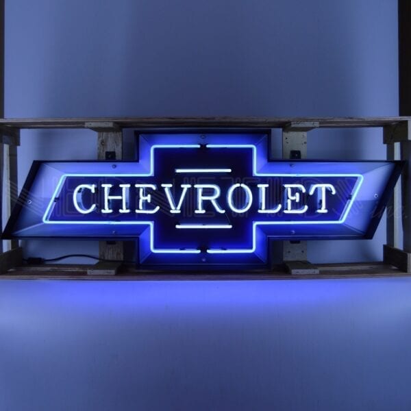 5 Foot Chevrolet Bowtie Neon Sign in Steel Can-Neon Signs-Grease Monkey Garage
