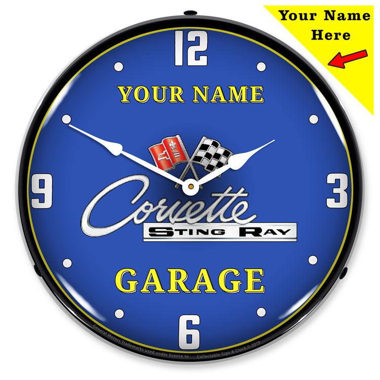 Add Your Name C2 Garage Backlit LED Clock-LED Clocks-Grease Monkey Garage