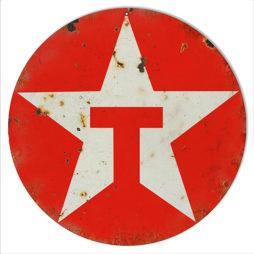 Aged Texaco Motor Oil Metal Sign-Metal Signs-Grease Monkey Garage
