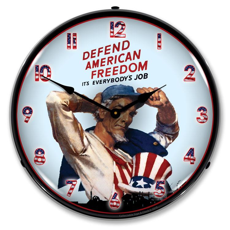 American Freedom LED Clock-LED Clocks-Grease Monkey Garage