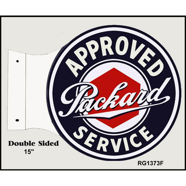 Approved Packard Service Metal Flange Sign-Metal Signs-Grease Monkey Garage