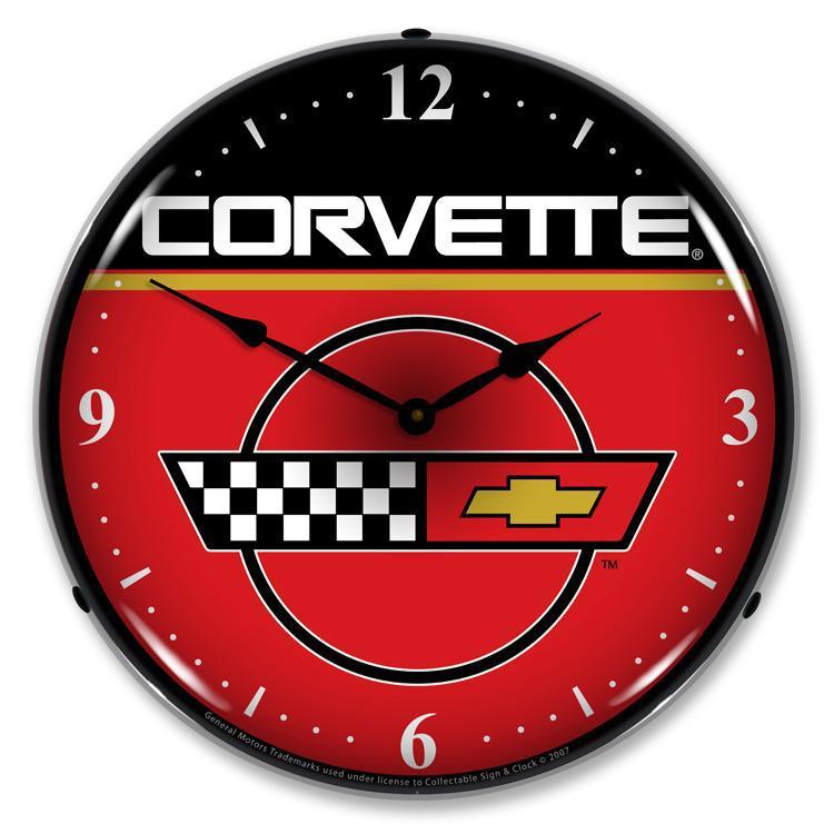 C4 Corvette Backlit LED Clock-LED Clocks-Grease Monkey Garage