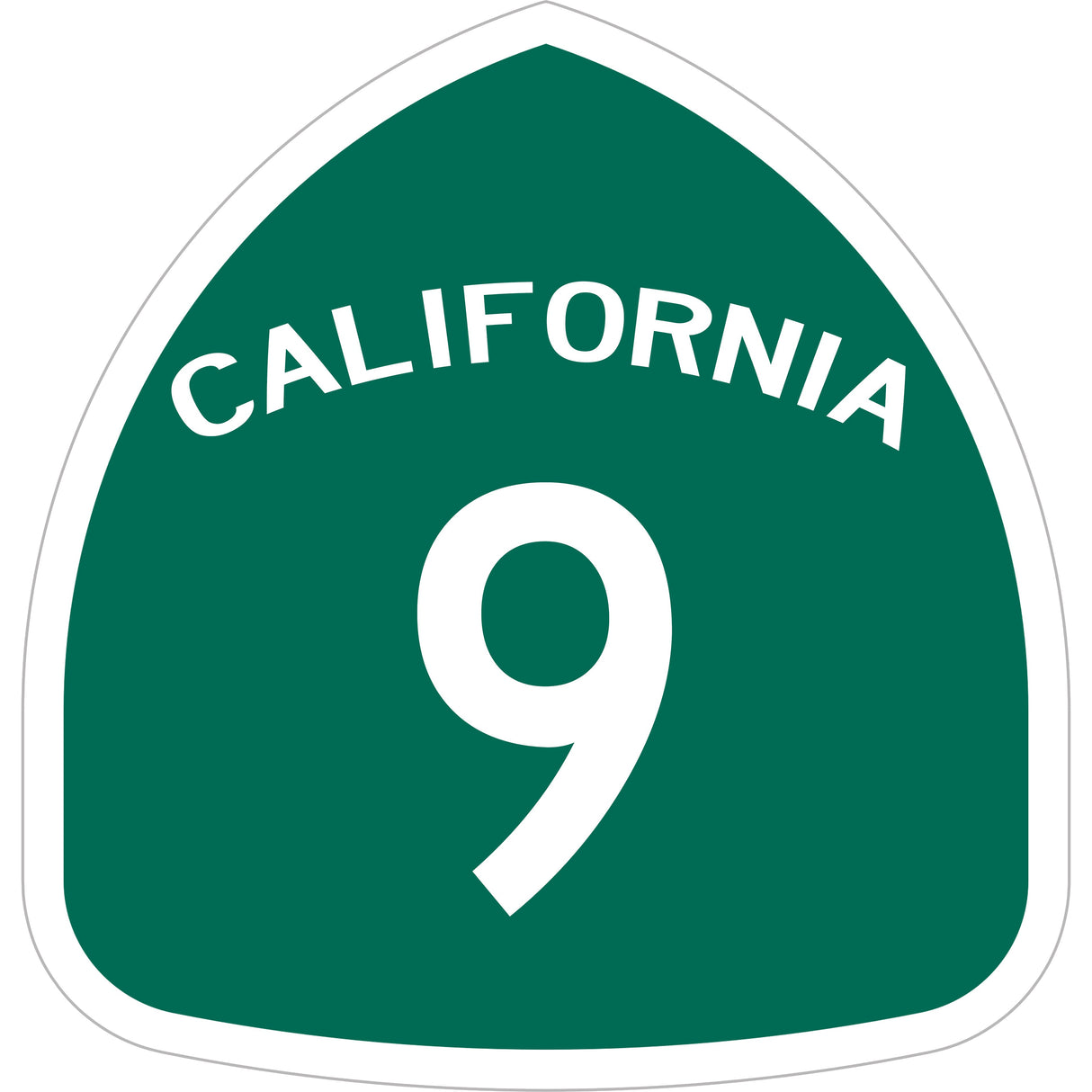 California Highway 9 Laser Cut Metal Sign-Metal Signs-Grease Monkey Garage