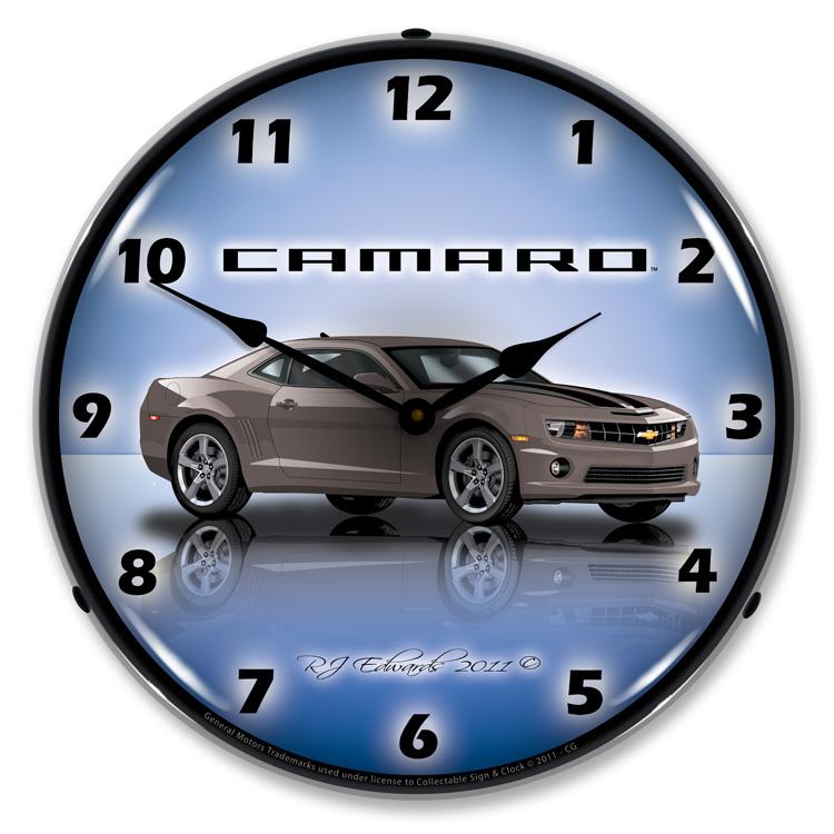 Camaro G5 Cyber Grey LED Clock-LED Clocks-Grease Monkey Garage