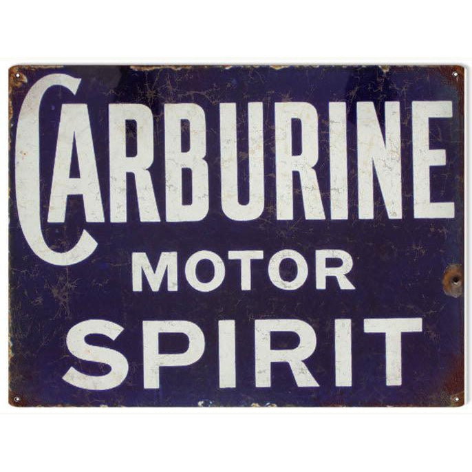 Carburine Motor Oil Metal Sign-Metal Signs-Grease Monkey Garage