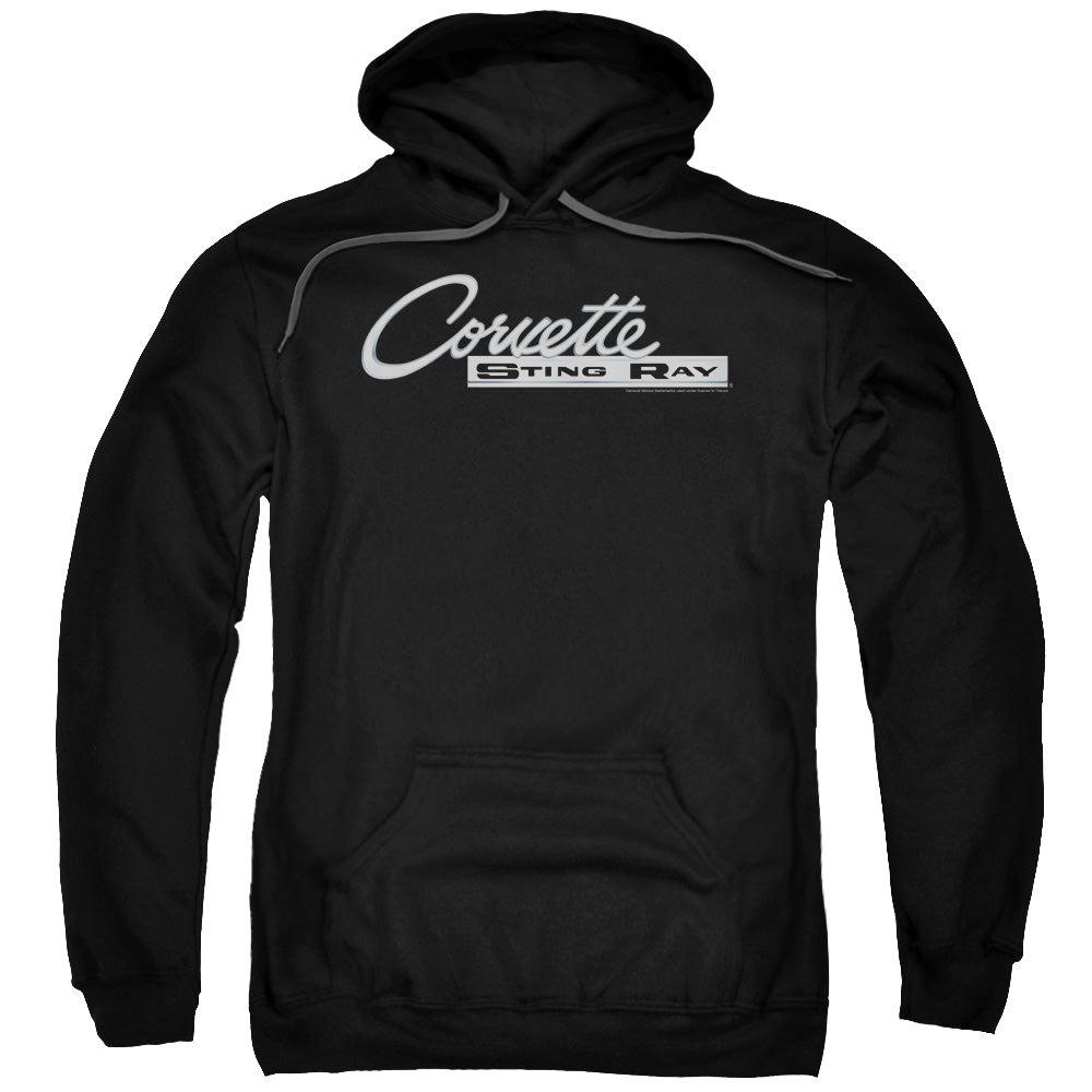 Chevrolet Chrome Corvette Stingray Logo Pullover Hoodie-Grease Monkey Garage