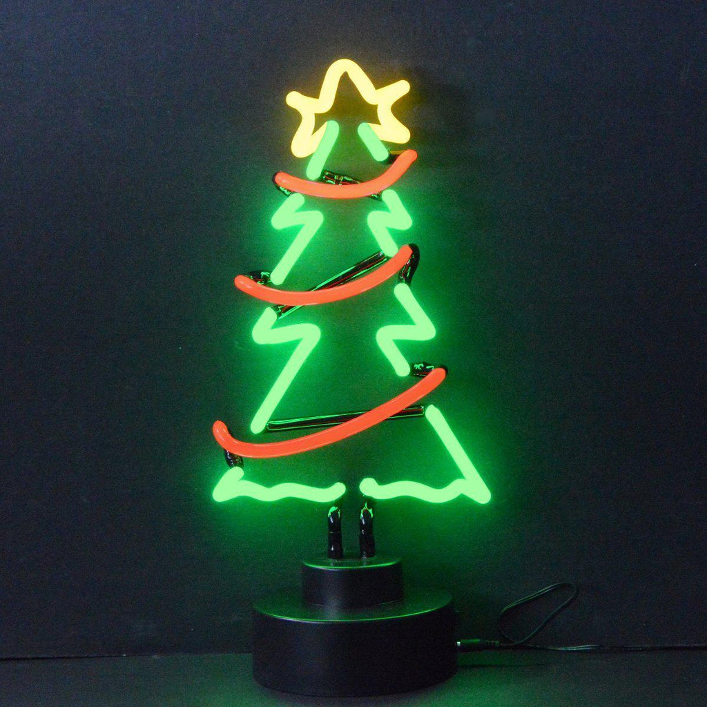 Christmas Tree with Garland Neon Sculpture-Neon Sculptures-Grease Monkey Garage