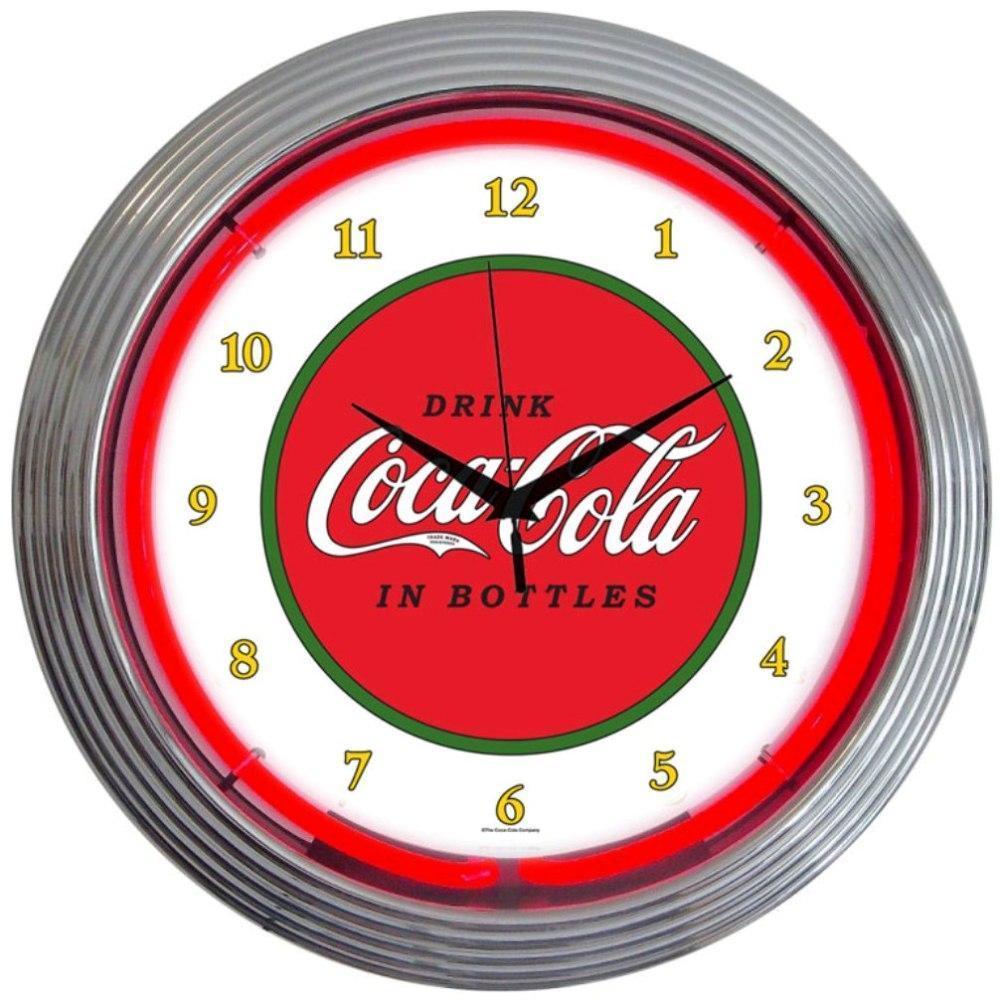 Coca-Cola 1910 Classic Neon Clock-Clocks-Grease Monkey Garage