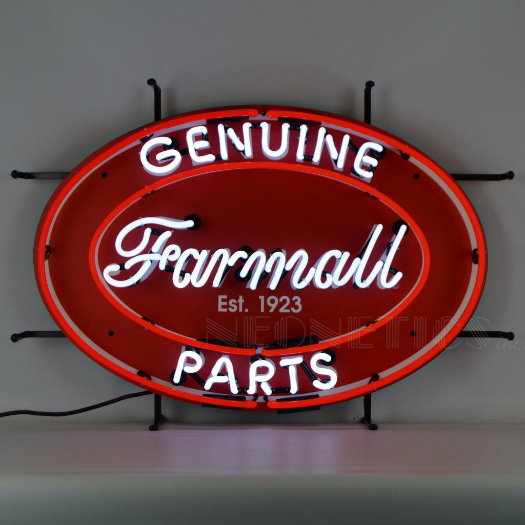 Farmall Genuine Parts Oval Neon Sign-Neon Signs-Grease Monkey Garage