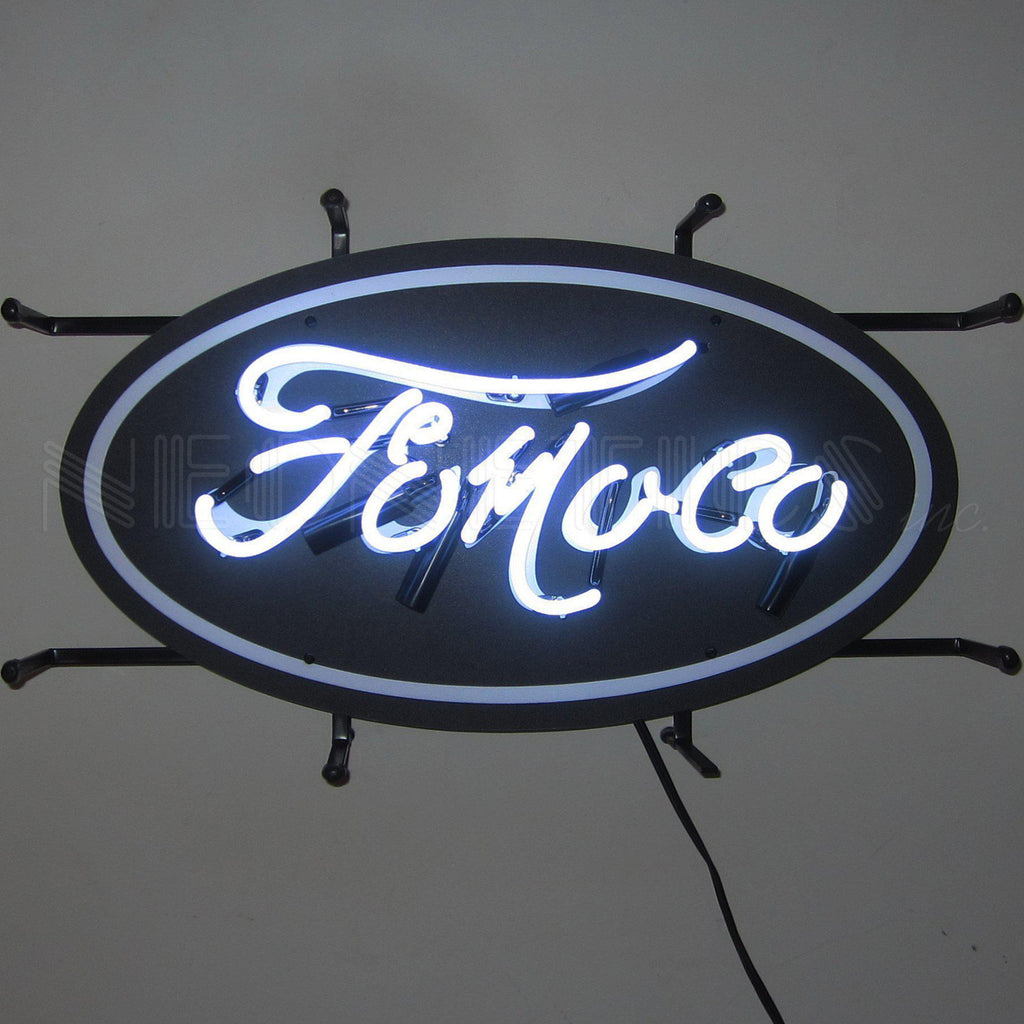 FoMoCo Junior Neon Sign with Backing-Neon Signs-Grease Monkey Garage