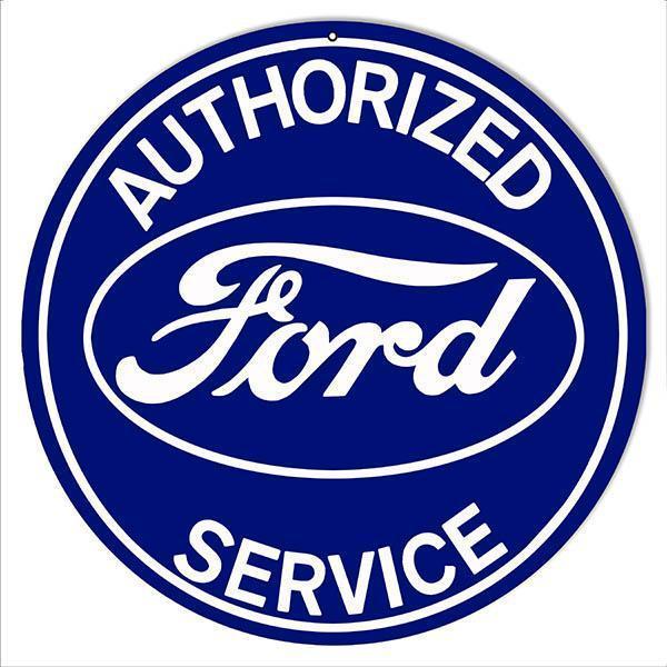 Ford Authorized Service Metal Sign-Metal Signs-Grease Monkey Garage