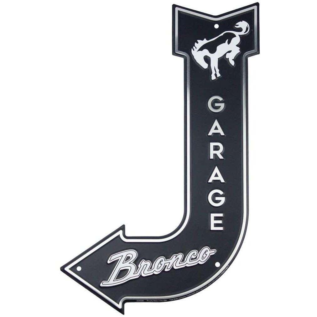 Ford Bronco Garage Arrow Metal Sign-Metal Signs-Grease Monkey Garage
