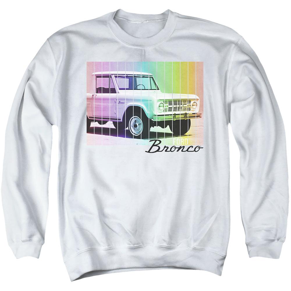 Ford Bronco Retro Rainbow Sweatshirt-Grease Monkey Garage