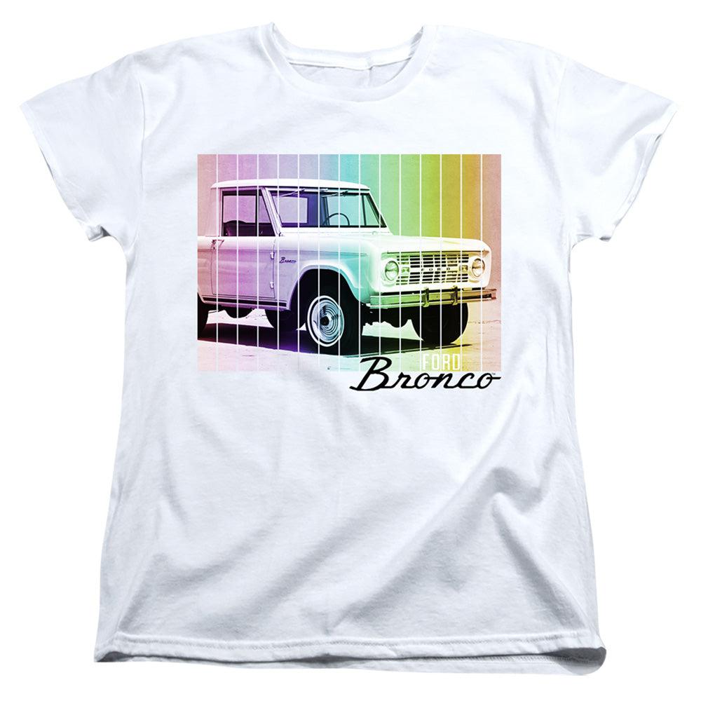 Ford Bronco Retro Rainbow Women's Short-Sleeve T-Shirt-Grease Monkey Garage