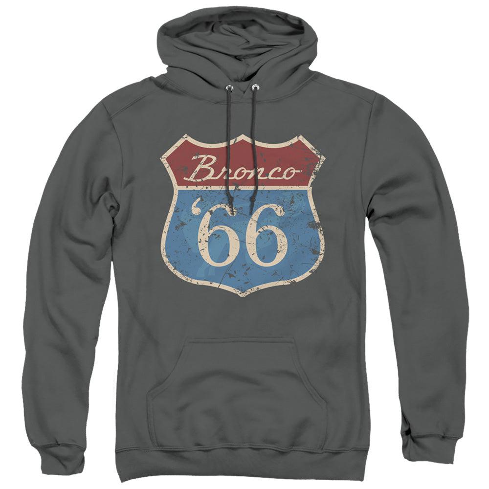 Ford Bronco Route 66 Bronco Pullover Hoodie-Grease Monkey Garage