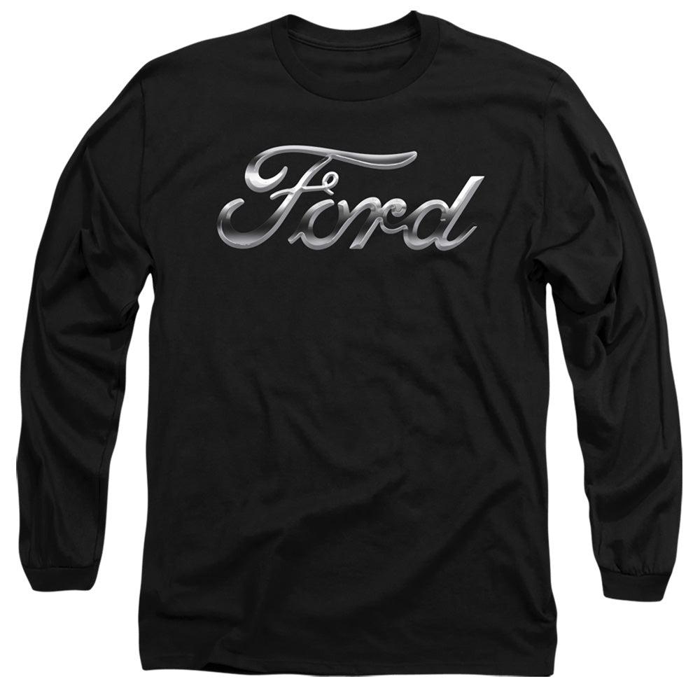 Ford Chrome Ford Script Logo Long-Sleeve T-Shirt-Grease Monkey Garage