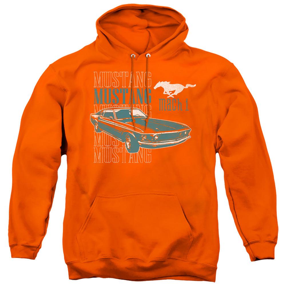 Ford Mustang Mach 1 Repeat Pullover Hoodie-Grease Monkey Garage