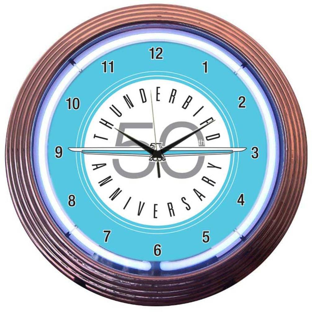 Ford Thunderbird Neon Clock-Clocks-Grease Monkey Garage
