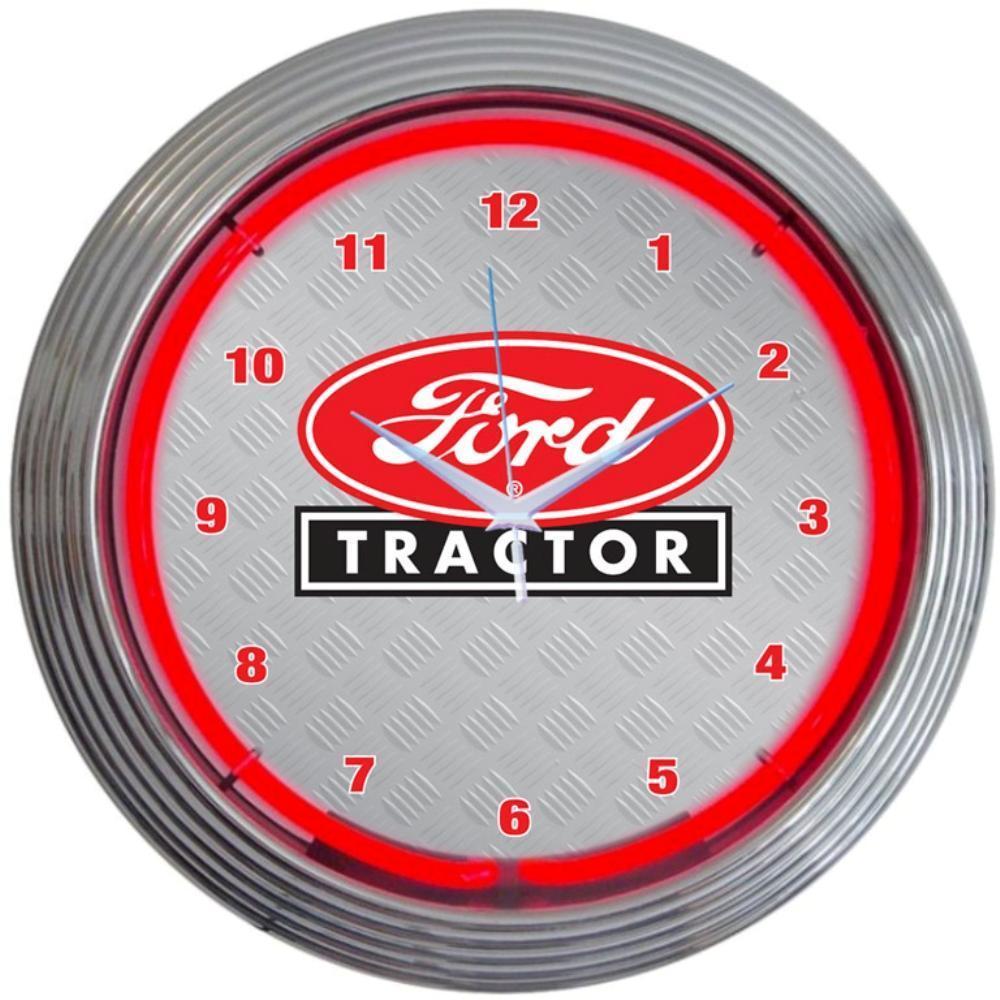 Ford Tractor Neon Clock-Clocks-Grease Monkey Garage