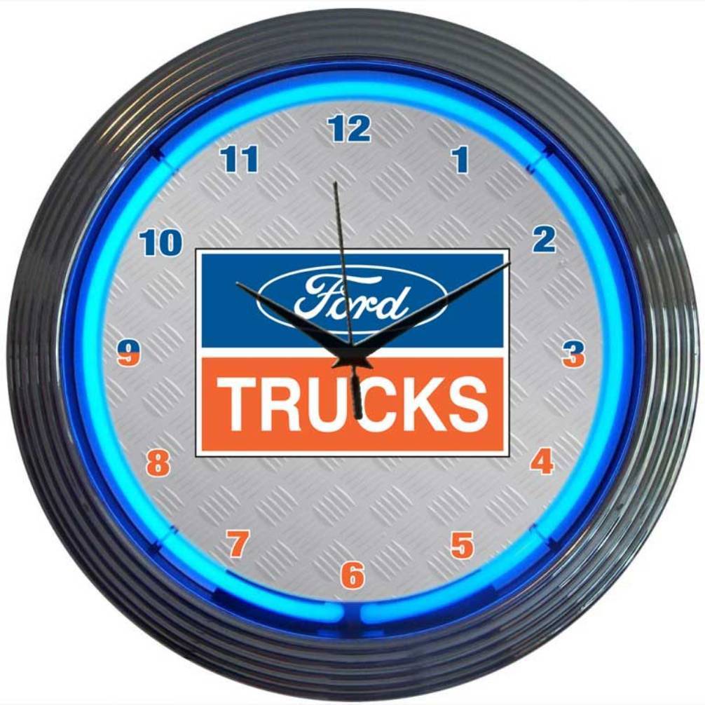Ford Trucks Neon Clock-Clocks-Grease Monkey Garage