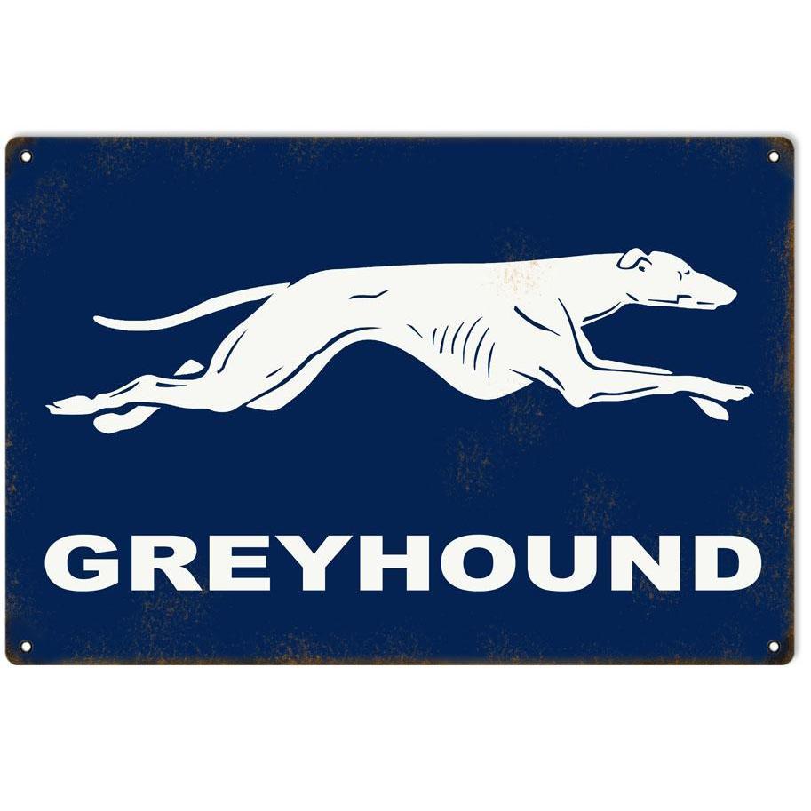 Greyhound Bus Metal Sign-Metal Signs-Grease Monkey Garage