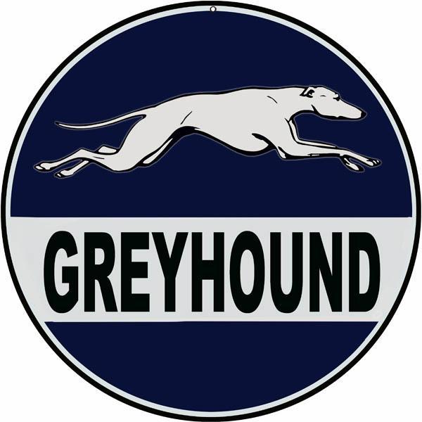 Greyhound Metal Sign-Metal Signs-Grease Monkey Garage