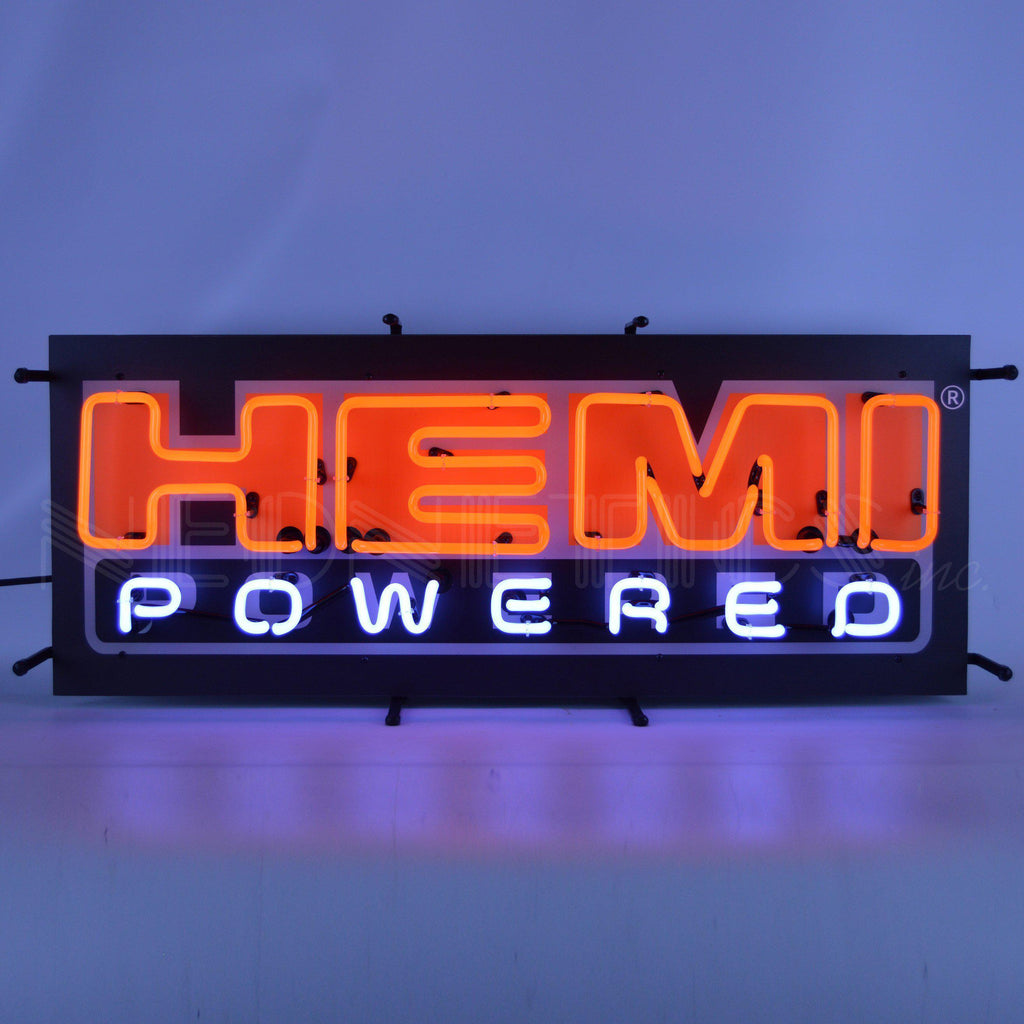 Hemi Powered Neon Sign with Backing-Neon Signs-Grease Monkey Garage