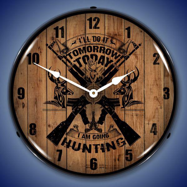 Hunting Time Backlit LED Clock-LED Clocks-Grease Monkey Garage