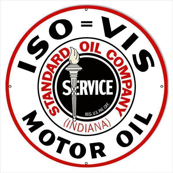 ISO VIS Standard Motor Oil Metal Sign-Metal Signs-Grease Monkey Garage