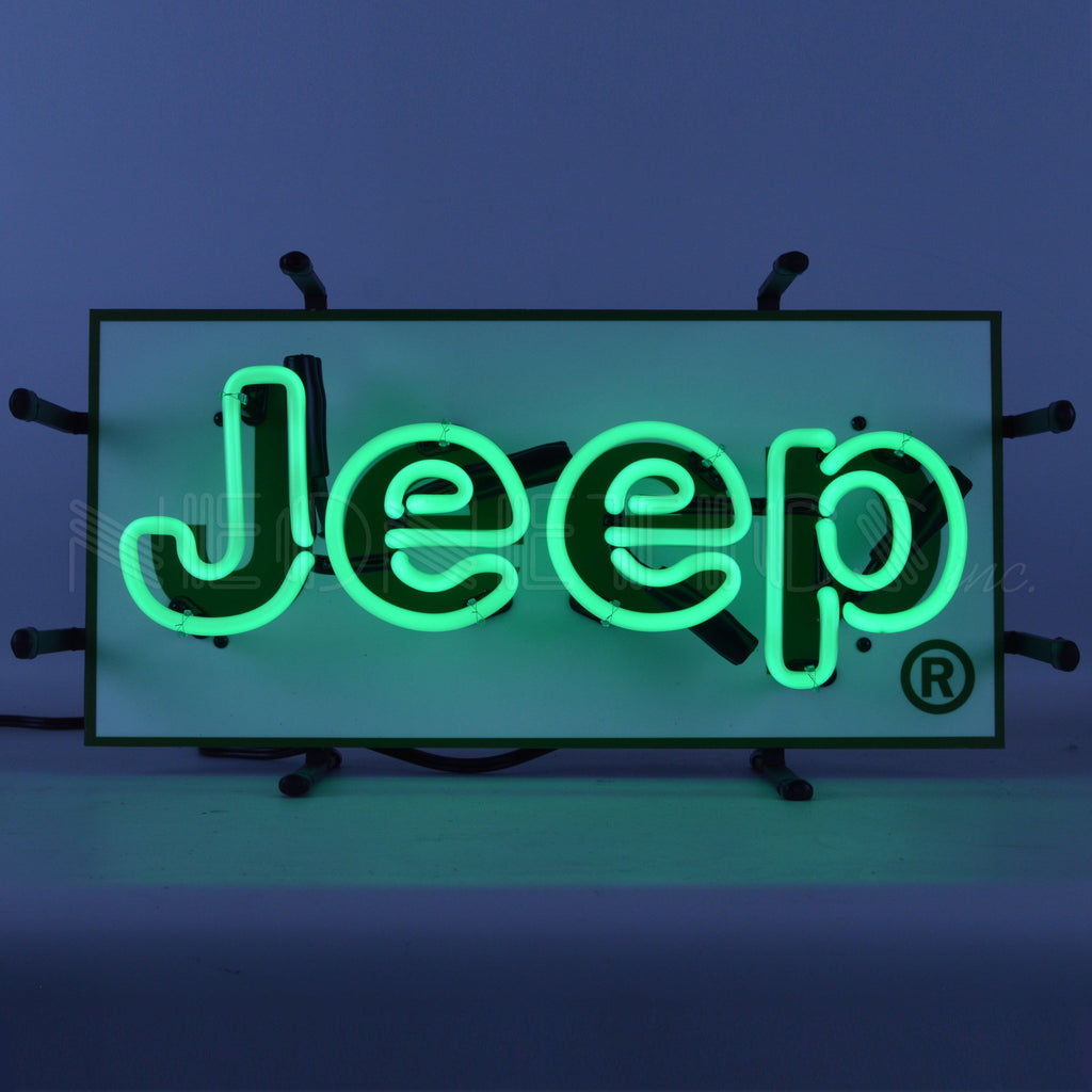 Jeep Green Junior Neon Sign-Neon Signs-Grease Monkey Garage