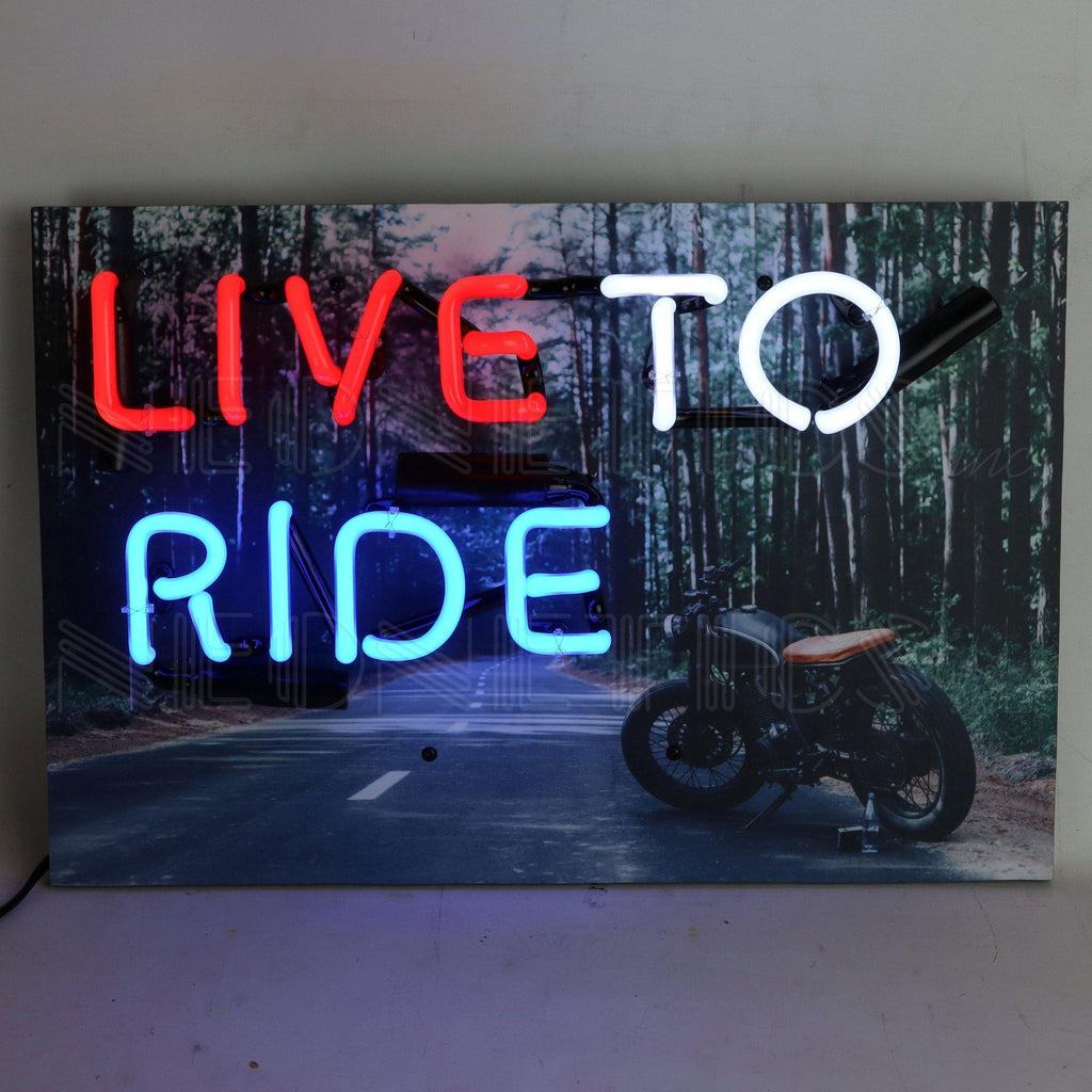 Junior Live to Ride Neon Sign-Neon Signs-Grease Monkey Garage