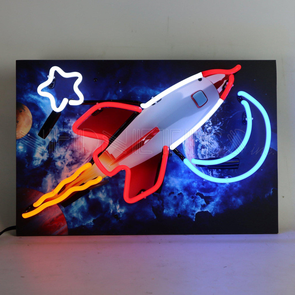 Junior Rocket Outer Space Neon Sign-Neon Signs-Grease Monkey Garage