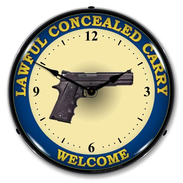 Lawful Concealed Carry LED Clock-LED Clocks-Grease Monkey Garage