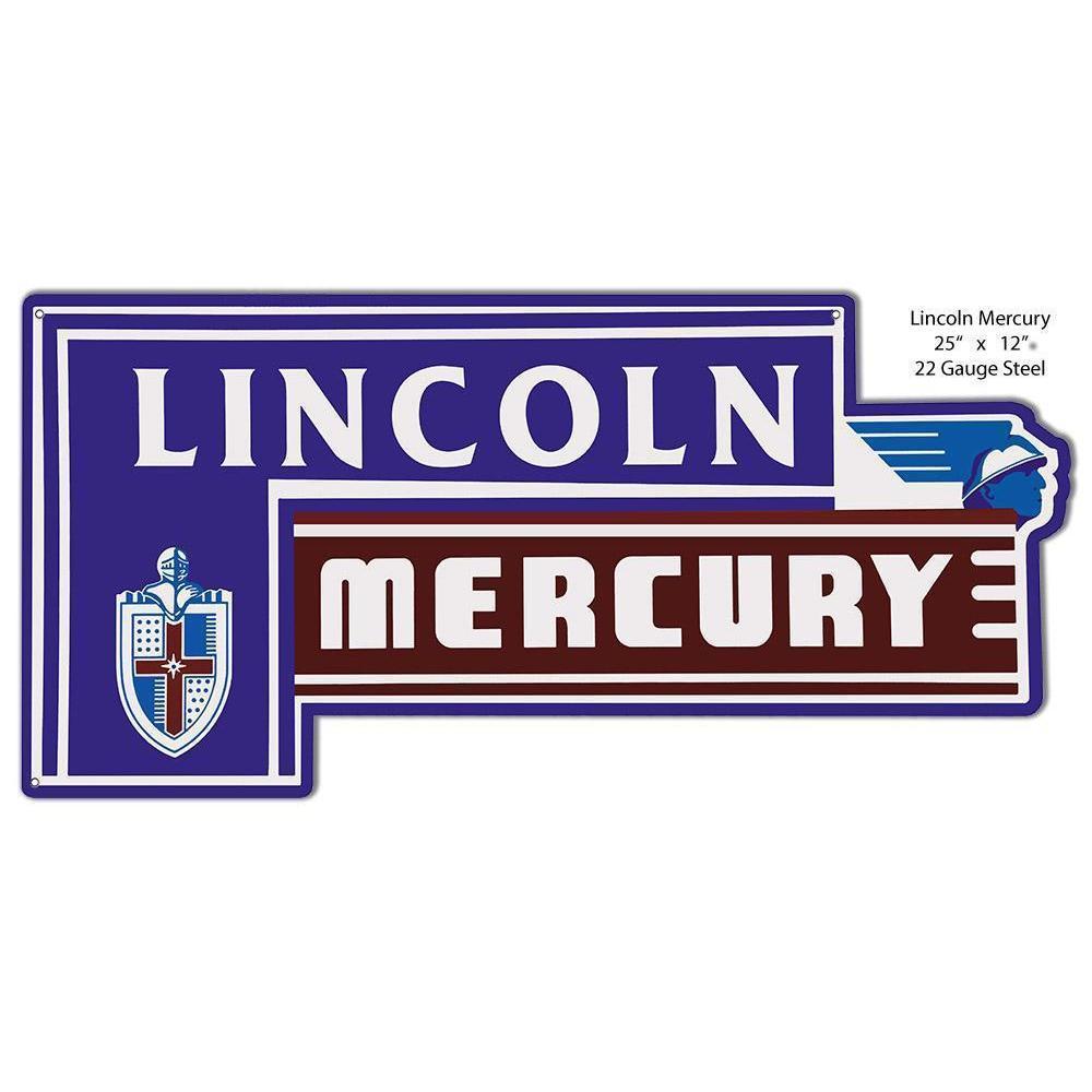 Lincoln Mercury Laser Cut Metal Sign-Metal Signs-Grease Monkey Garage