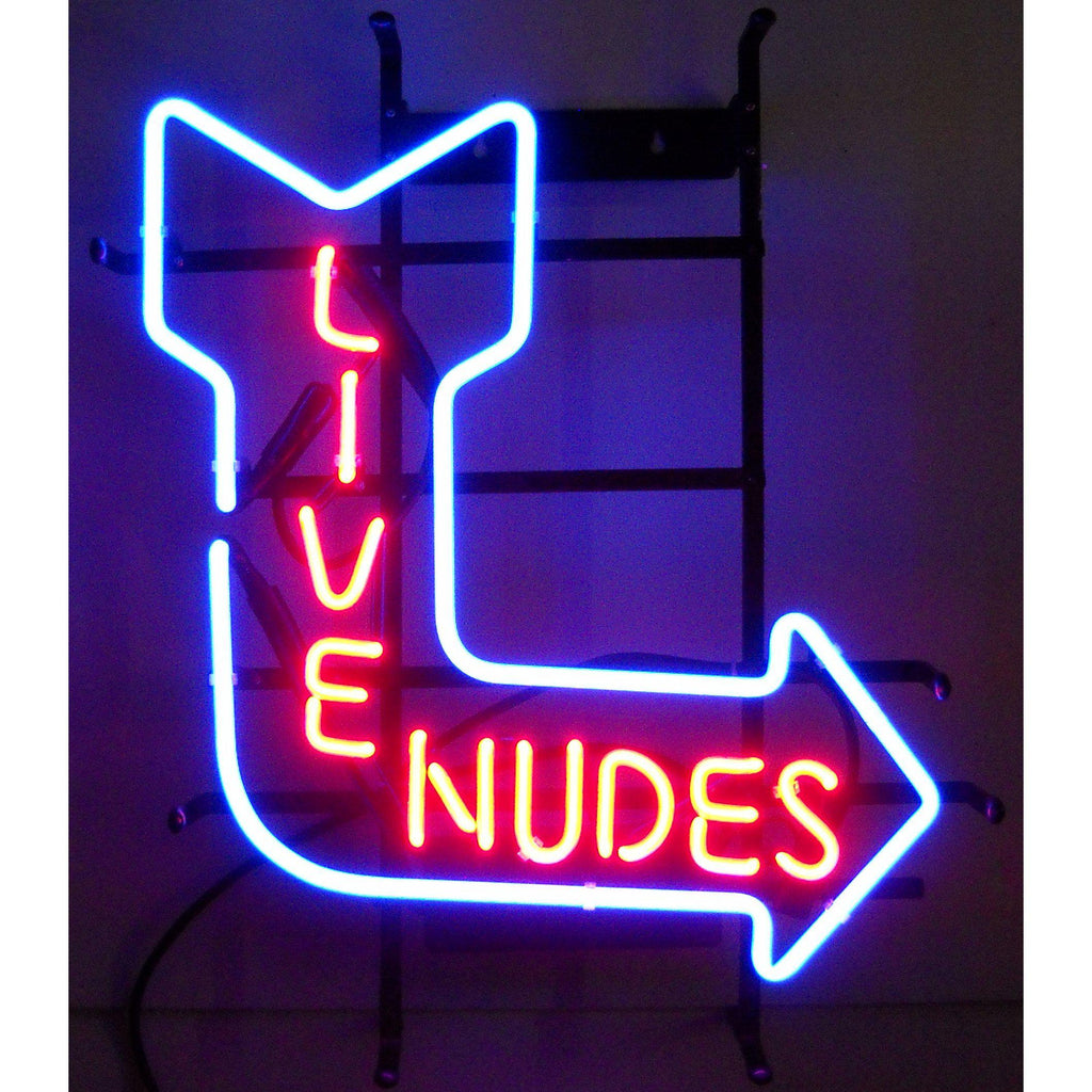 Live Nudes Neon Sign-Neon Signs-Grease Monkey Garage