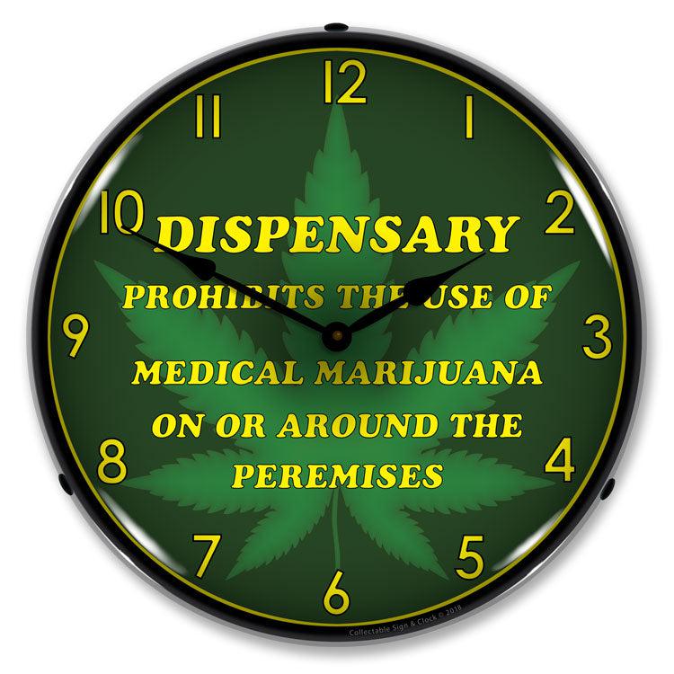 Marijuana Dispensary Backlit LED Clock-LED Clocks-Grease Monkey Garage