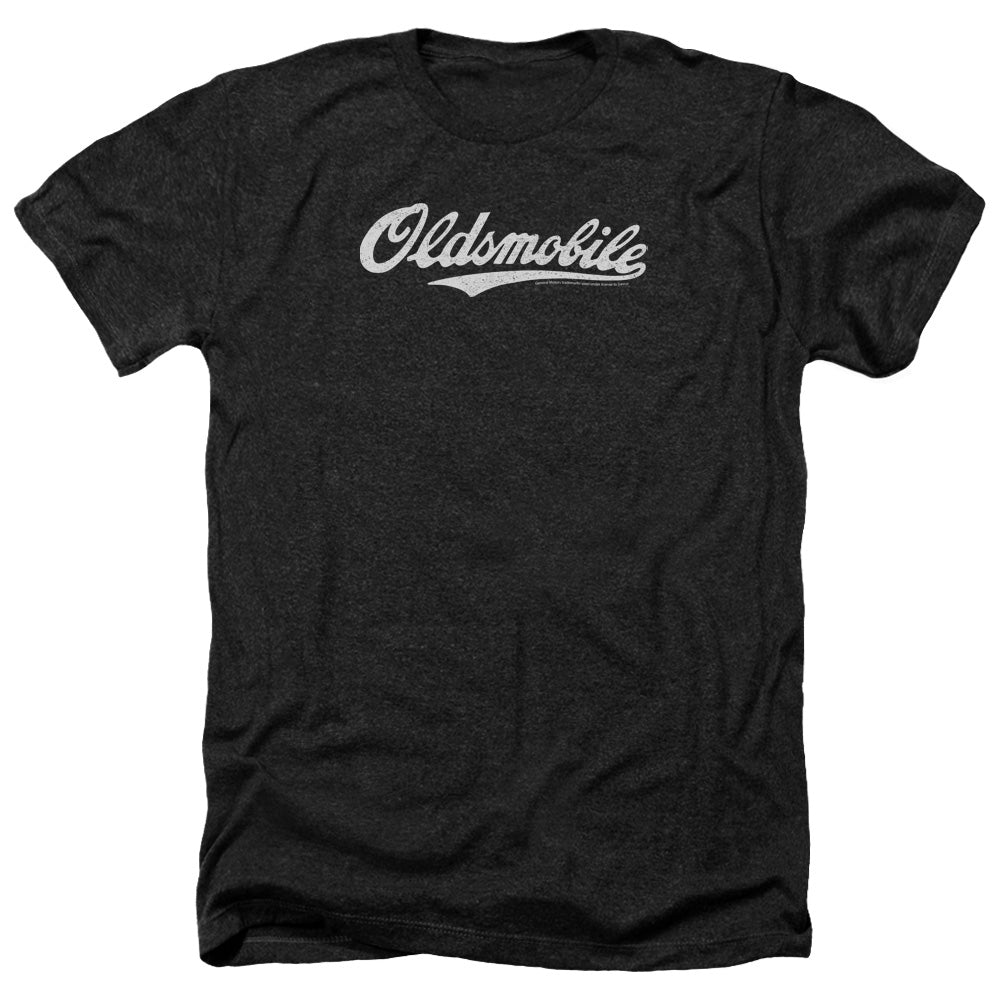 Oldsmobile Cursive Logo 100% Poly Short-Sleeve T-Shirt-Grease Monkey Garage
