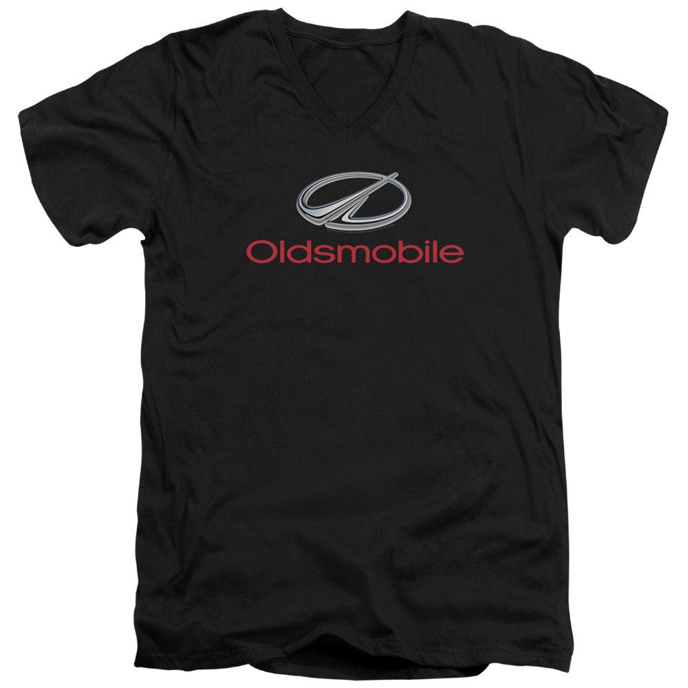 Oldsmobile Modern Logo Short-Sleeve T-Shirt V-Neck T-Shirt-Grease Monkey Garage