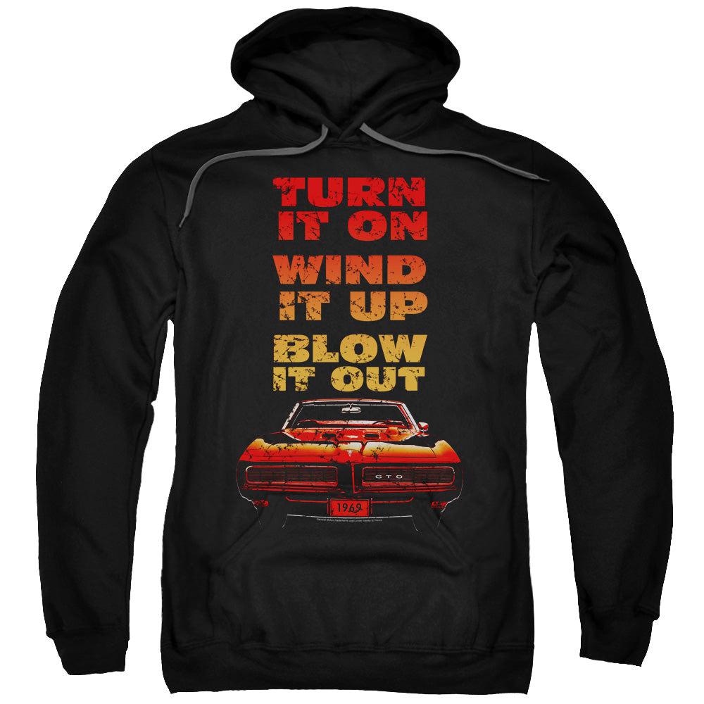 Pontiac 1969 GTO Blow It Out Pullover Hoodie-Grease Monkey Garage