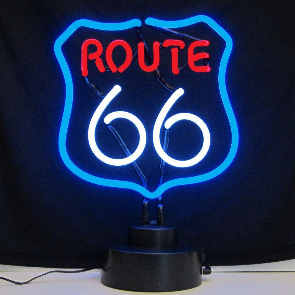 Route 66 Neon Sculpture-Neon Sculptures-Grease Monkey Garage