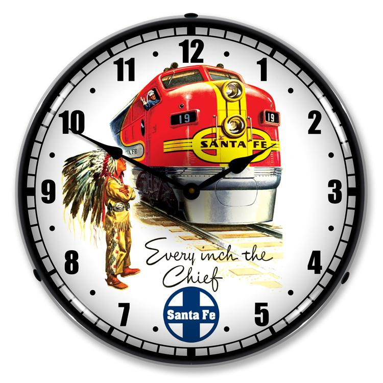 Sante Fe Chief LED Clock-LED Clocks-Grease Monkey Garage