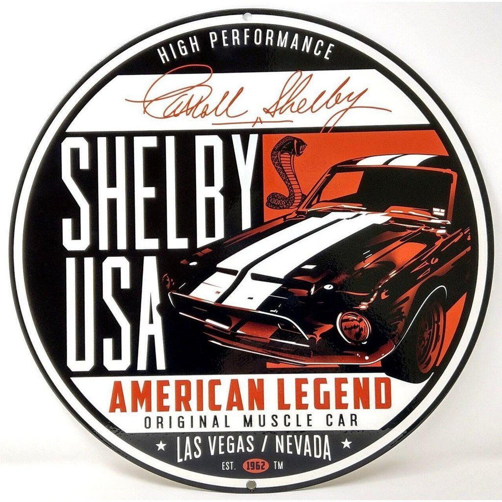 Shelby American Legend Metal Sign-Metal Signs-Grease Monkey Garage